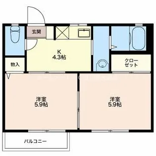 ヴェルドミール美都【2階】の間取り
