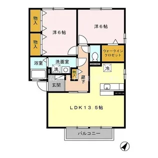 ウィルモア新道 A【2階】の間取り