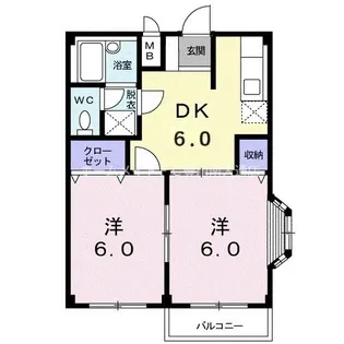 エルディム西塚 A【2階】の間取り