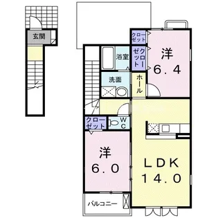 ティエラⅢ【2階】の間取り