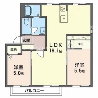 エステート21【2階】の間取り