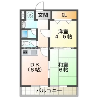 フリベール高見【2階】の間取り