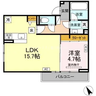 D-avance諏訪【1階】の間取り