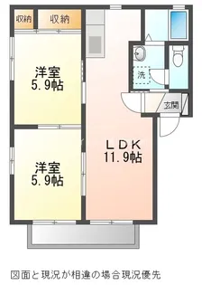 エトワール本野B【2階】の間取り