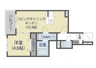 Rainbow.Frea谷沖【1階】の間取り