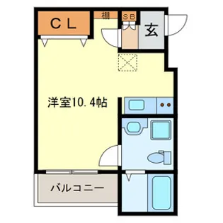Chambre HidemiⅡ【2階】の間取り