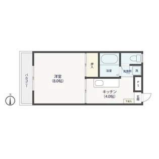 オアシス光【103号室】の間取り