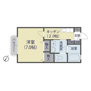 クレセントB【2階】の間取り