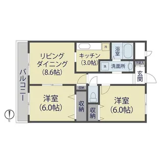 リレント谷塚【1007号室】の間取り