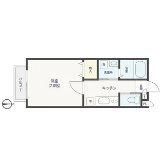 ペーガソスフリューゲル【101号室】の間取り