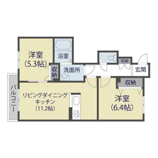 ハイツ宮G【1階】の間取り