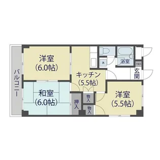 第二立原マンション【1階】の間取り