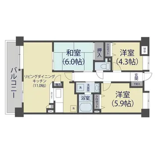 シュティーレマツバラ【7階】の間取り