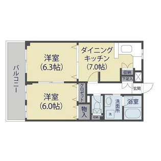 チェリーハイツⅡ【102号室】の間取り