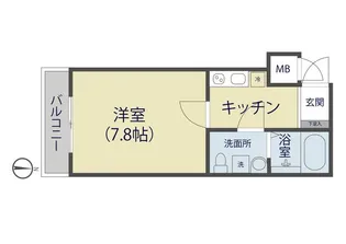 シャンブル英美【4階】の間取り