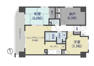 ラヴィータ谷塚駅前Ⅱ【3階】の間取り
