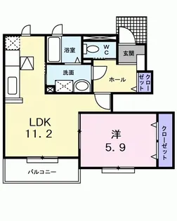 パスタラル【1階】の間取り