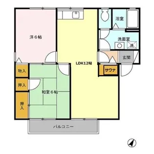 パークアベニューウエスト D【1階】の間取り