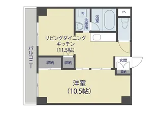 クオレ千間台【603号室】の間取り