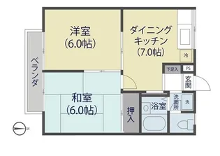 グランドハイツA【1階】の間取り