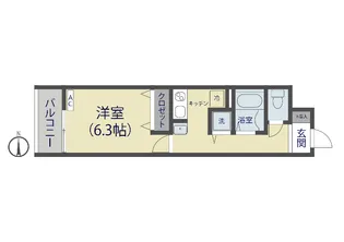 リーブルファイン獨協大学前 2号棟【3階】の間取り