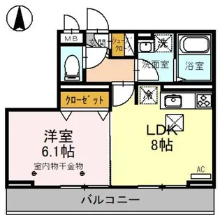 みもざ館Ⅱ【1階】の間取り