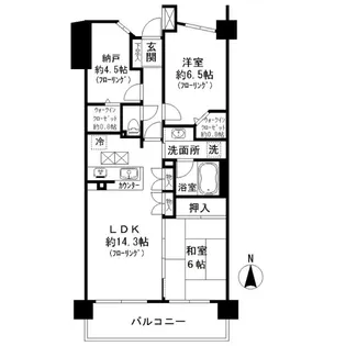 レーベンハイム草加ステーションビュー【1階】の間取り