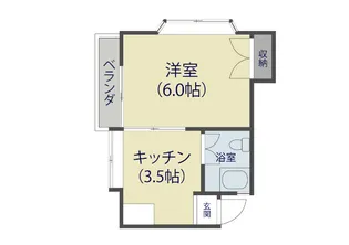 スクエア旭【201号室】の間取り