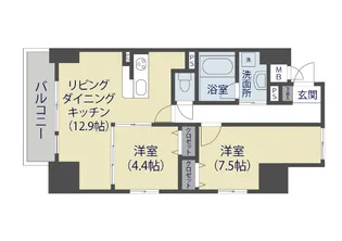 Evergarden【11階】の間取り