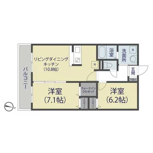 サウスヒルズAoyagi【1階】の間取り