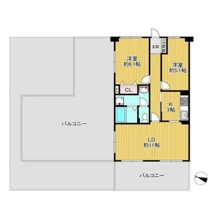 草加松原プリンスハイツ【7階】の間取り