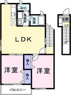 サンクレストール吉岡Y【203号室】の間取り