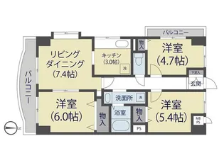 リレント谷塚【5階】の間取り