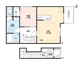リーブルファイン草加新栄【2階】の間取り