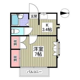 サマックスタナカ【2階】の間取り
