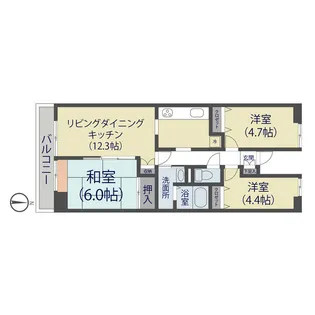 プロスペール谷塚2番館【4階】の間取り