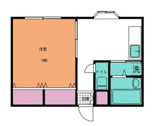 ハイツ高砂【301号室】の間取り