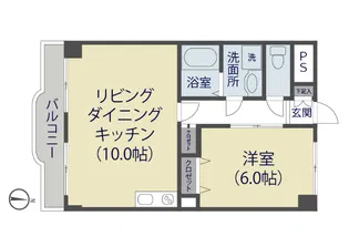 草加妙見屋ビル【6階】の間取り