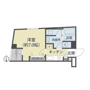 わかばビル【302号室】の間取り