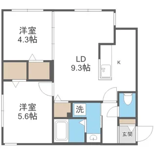 北海道札幌市西区二十四軒四条7丁目【マンション】の間取り