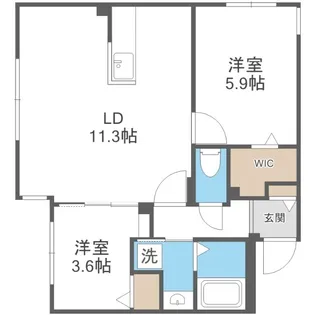 北海道札幌市西区二十四軒四条7丁目【マンション】の間取り