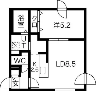 北海道札幌市西区発寒六条5丁目【マンション】の間取り