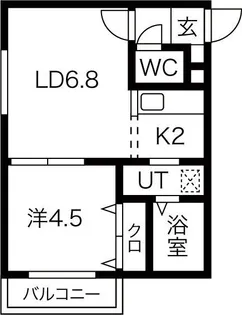 ル・ファール二十四軒II【2階】の間取り