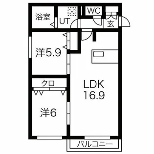 NOERU宮の沢【1階】の間取り