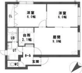 グランメール発寒【2階】の間取り