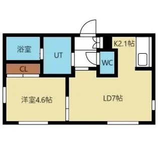 ハピネス発寒【2階】の間取り