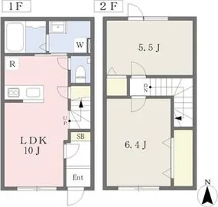 レトアデュエット発寒ⅡーD【1階】の間取り
