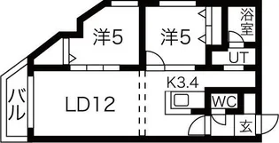 リュクスN22【3階】の間取り