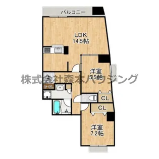 RIMONE古川橋【 603号室】の間取り