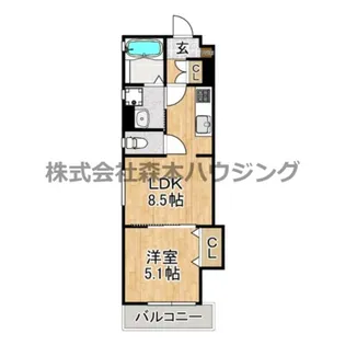 セレニティ池田A棟【 102号室】の間取り